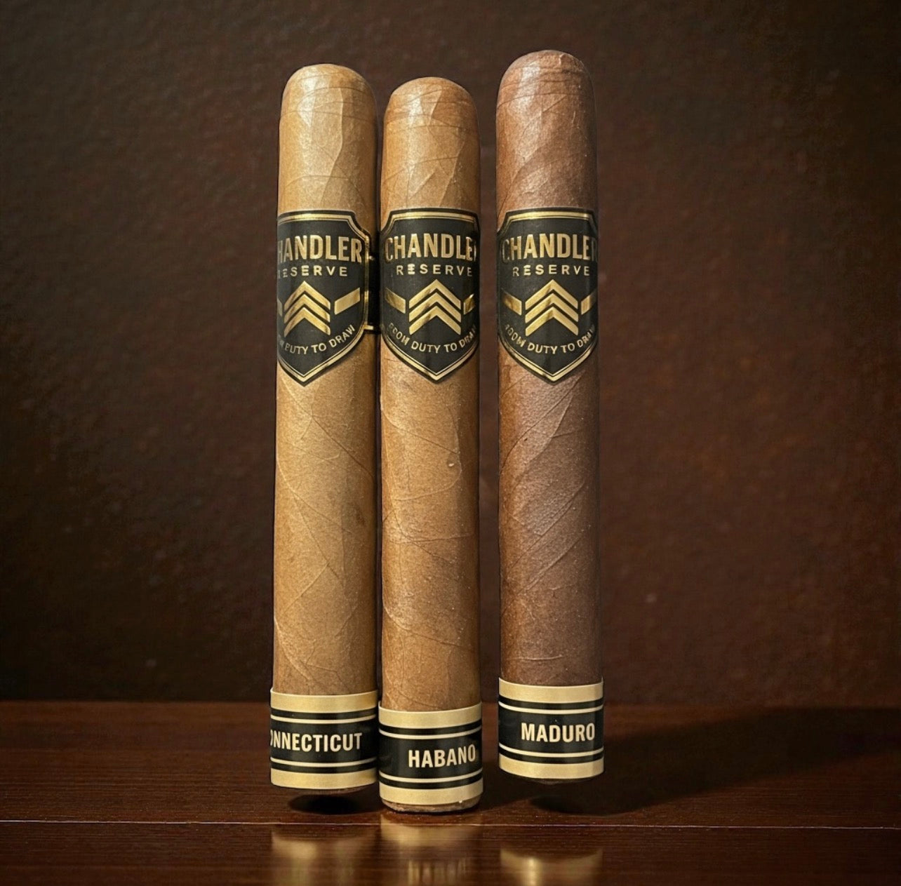 Chandler Reserve Connecticut, Maduro, Habano 3 pack sampler $30